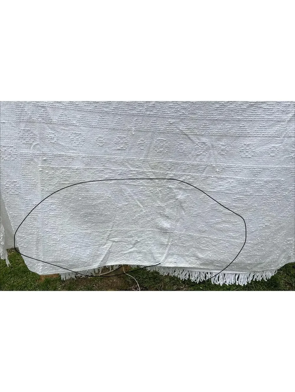 72x101” Bates White Vintage Hobnail Chenille Bedspread Coverlet Twin Comforter
